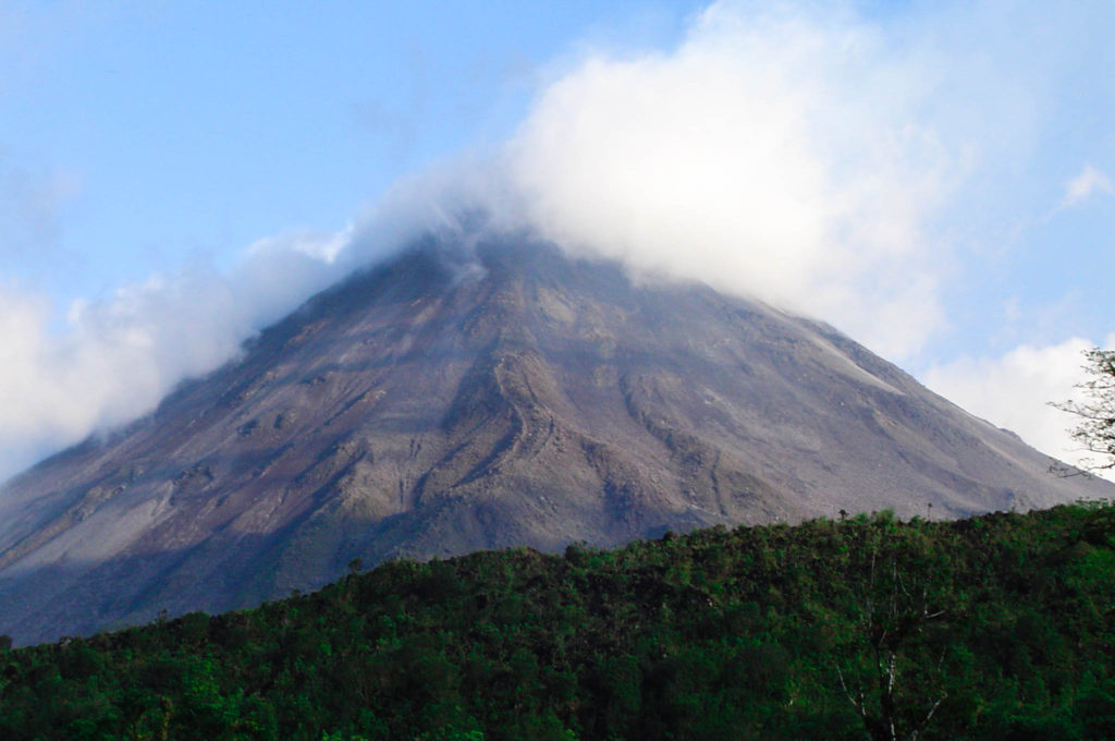 View of Arenal Volcano while hiking in Costa Rica