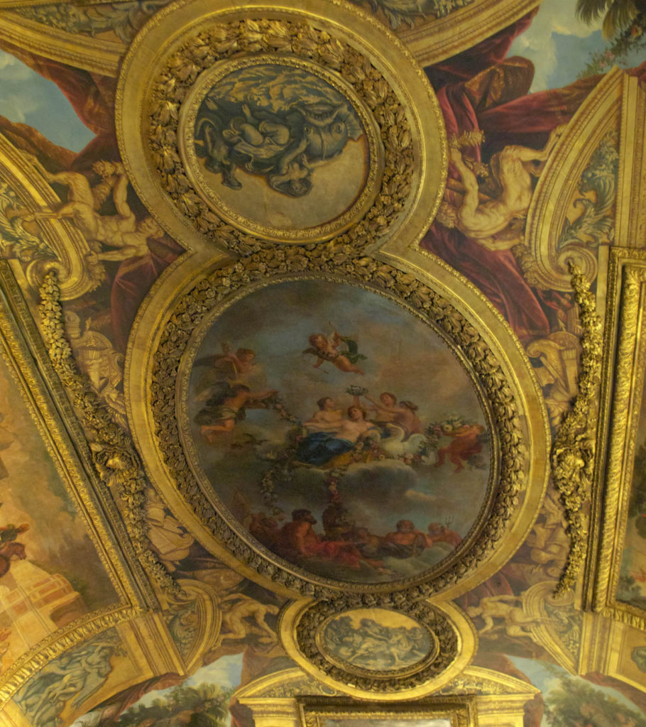 Venus Crowned by the Graces René-Antoine Houasse on the ceiling Salon of Abundance in Versailles