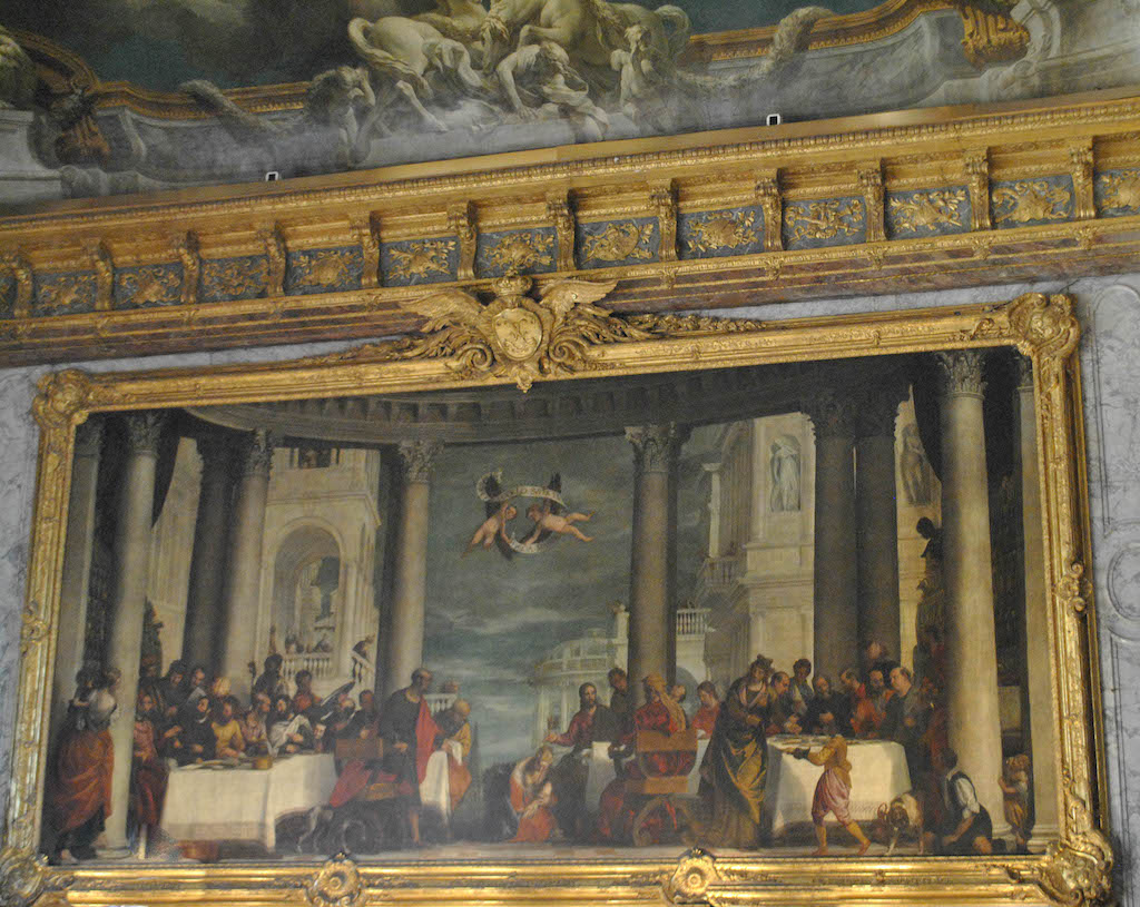The Meal at the House of Simon the Pharisee by Veronese in the Hercules Room at the Place of Versailles