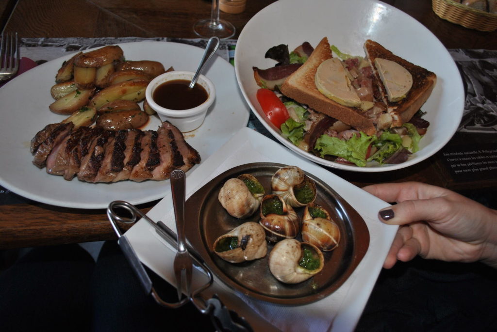 Escargot and Foie gras in Paris