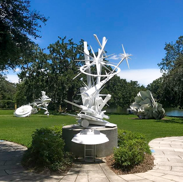 Gorgeous modern white sculptures at Mennello Museum’s Sculpture Garden  in Orlando