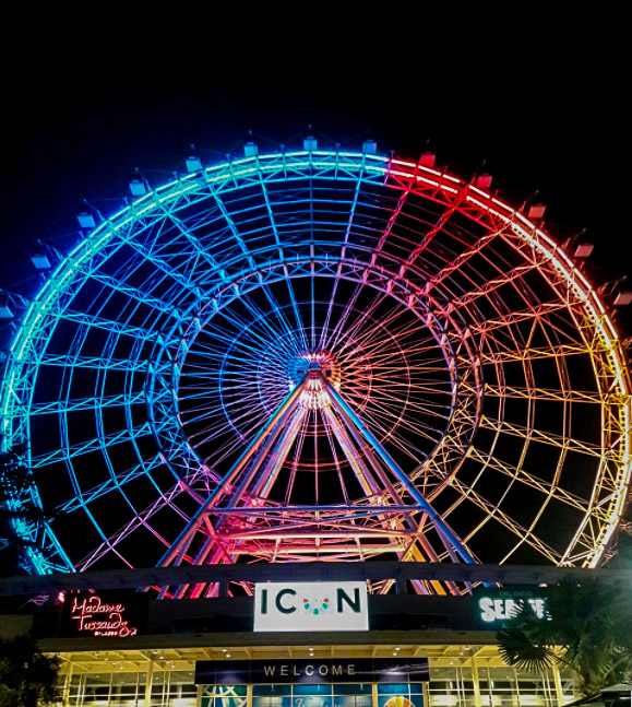 The ferris wheel at ICON Park Orlando