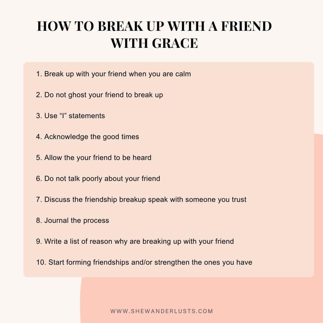 Tips for Breaking Up with a Friend With Grace - She Wanderlusts